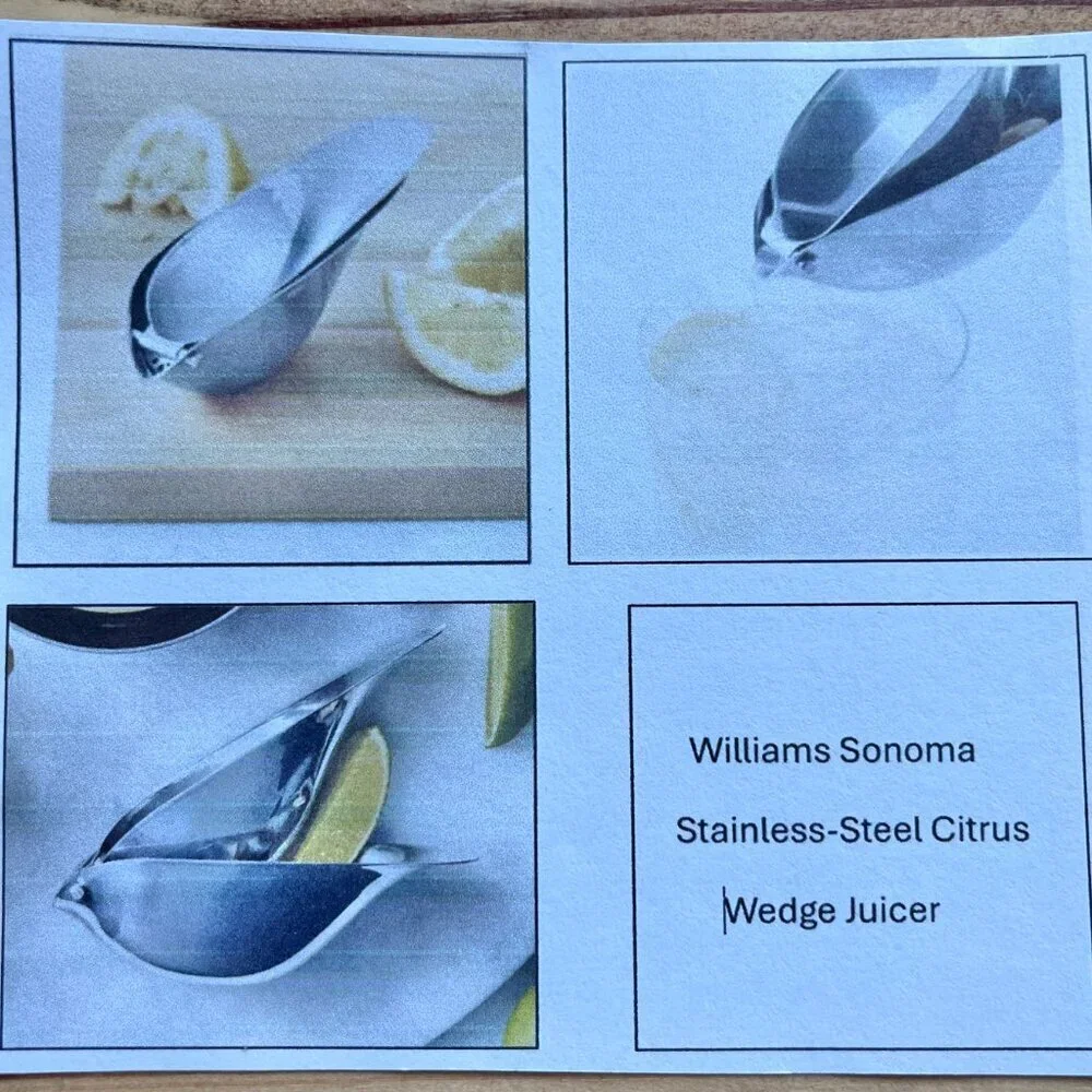 Williams Sonoma Stainless Steel Citrus Juicer Wedge Hand Press NWOT